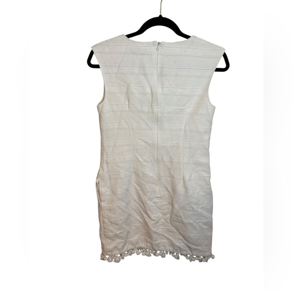 Trina Turk White Textured Pom Pom Mini Dress - Picture 2 of 4
